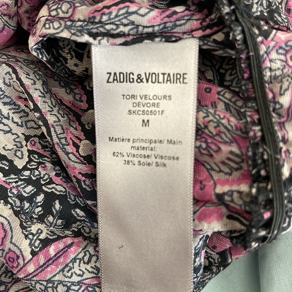 Zarin and Voltaire Tori Velours Devore blouse - Picture 4 of 5